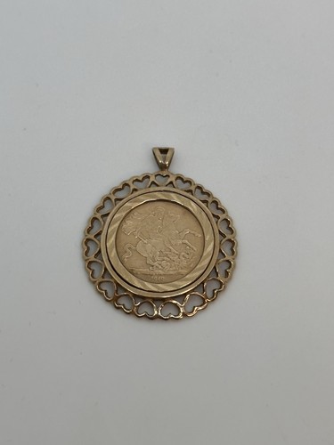 9ct george pressed coin - pressed,