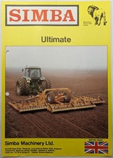 Original Simba Ultimate Cultivator Single Sheet Brochure, c 1980's