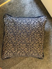 Next Navy Gold Textured Geo Cushion  45 x 45CM /    MATCH  Curtains