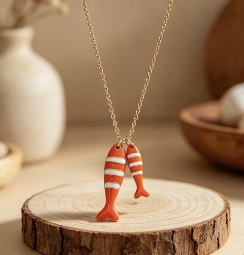 Handmade resin necklace - handmade, koi