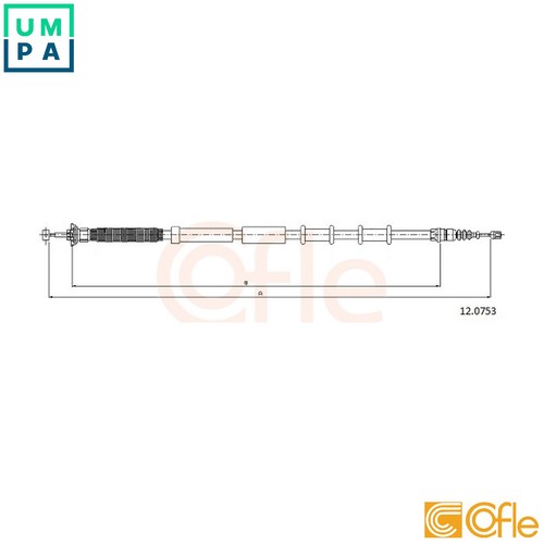 Cable pull parking brake - cable,
