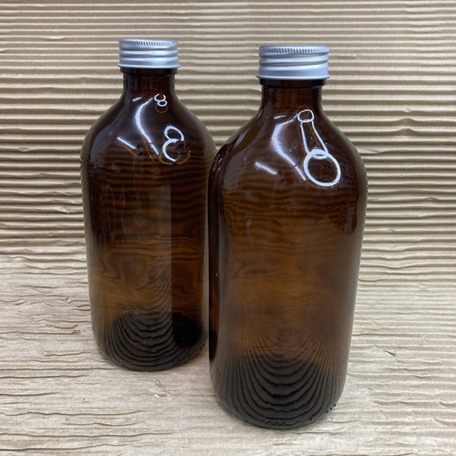 Amber glass chemical bottle - amber,