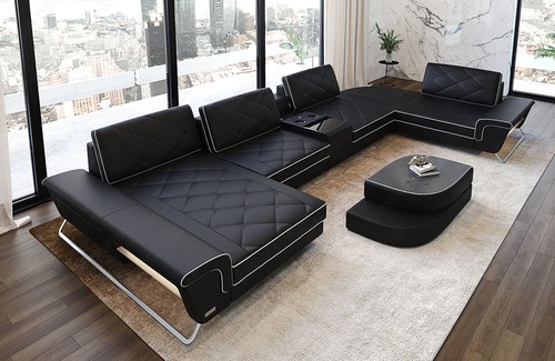 Leather sofa living area sofa