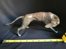 Vintage Bronze Metal Greyhound