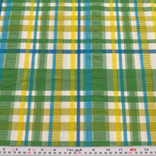 Green Yellow Blue Plaid Cotton