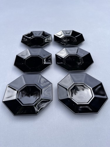 Set arcoroc black glass - black,