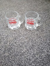 Vintage Schnapps Tunel Shot Glasses X2 Miniature Tankard Design Made In Germany