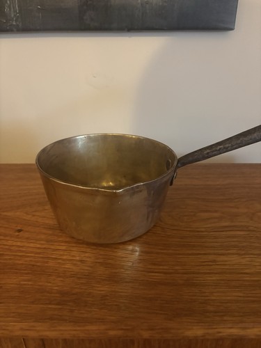 Antique brass warming pam - brass,