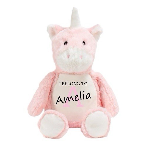 Personalised unicorn teddy - personalised, |