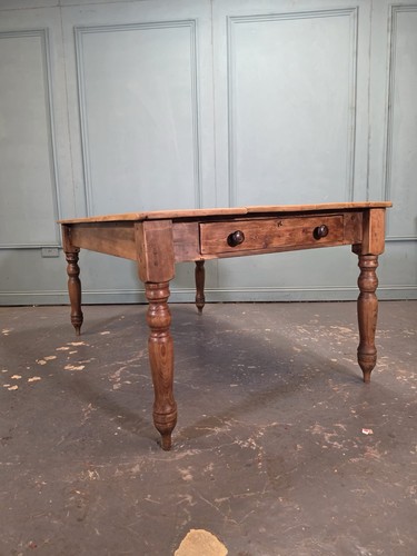 Antique pine farmhouse table - pine,