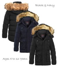 Boys Padded Parka Coat Ages 5