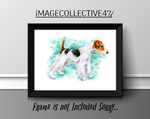 Fox terrier pet dog print - terrier, a4