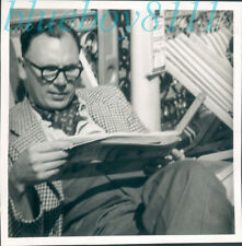 Photograph Rhyl Wales 1954 Man Sat on Deck chair On Pier 