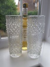 Pair ofVintage Czech Sklo Union 'Candle Wax' art glass vase by Frantisek Peceny 