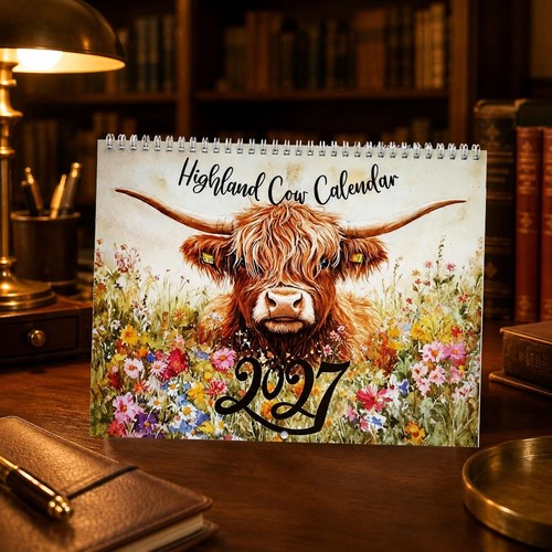 2027 highland cow paper wall - 2027,
