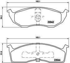 Brake pads P 11 008 BREMBO for CHRYSLER DODGE PLYMOUTH