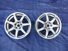 A Pair of Genuine TVR 18” x 8.5" Spider Front Silver Wheels - In Good Condition