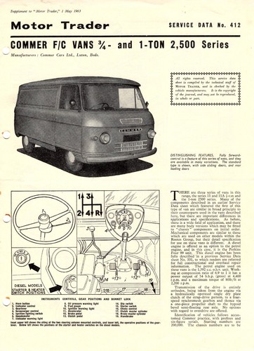 Commer 1ton c - f/c, van,