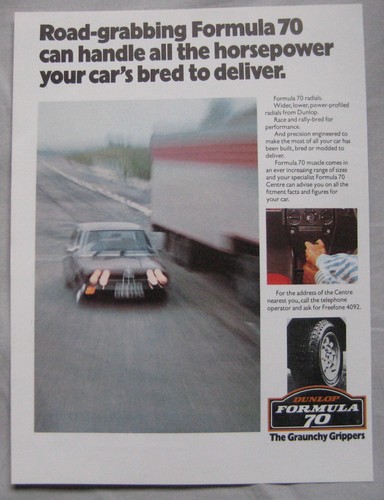 Dunlop formula tyres - formula, 70