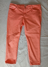 White Stuff Ladies 'Flamingo Pink' Cropped Straight Jeans Trousers Size 18R