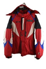 SPYDER Red Ski Jacket size 40 Mens Full Zip Hooded Winter Casual Outdoors