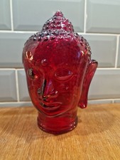 Red Glass Buddha Head Sculpture Shop Mannequin