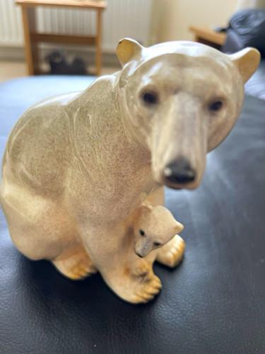 Ceramic pottery polar bear - ceramic/pottery,