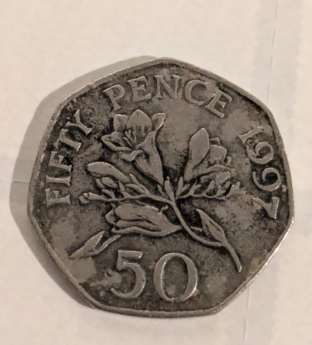 Guernsey 50p 1997 freesia - 50p,