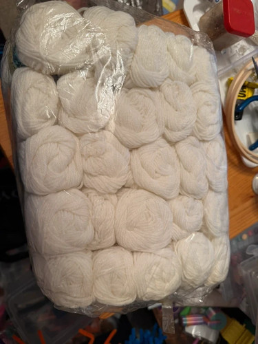 White double knitting - white,