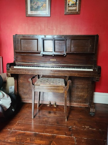 Upright piano with - upright, matching