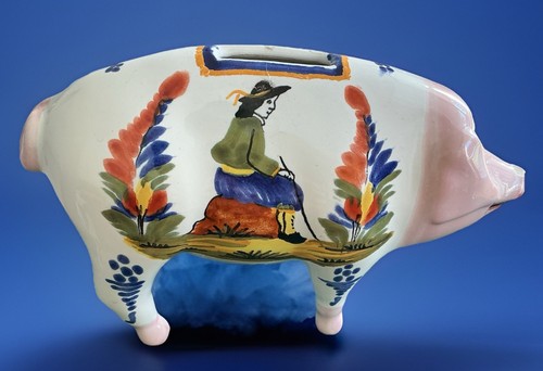 Henriot quimper vintage piggy - henriot,
