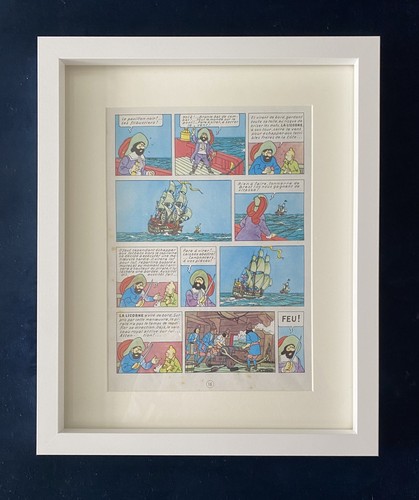 Vintage framed original tintin - vintage,