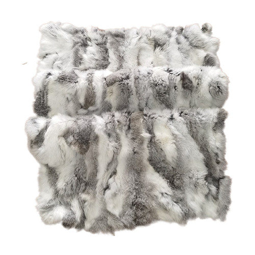 Real fur throw - natural, rabbit
