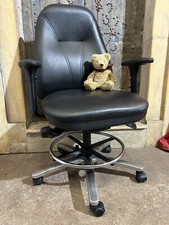 Therapod Black Leather Orthopaedic High Office Ergonomic Chair FREE MCR DELIVERY