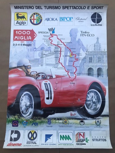 Poster mille miglia 1991 - miglia,