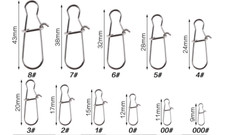 Safety Clip Hook Snap Links Swivels Quick Change Fishing Tackle Rigs 9mm-48mm