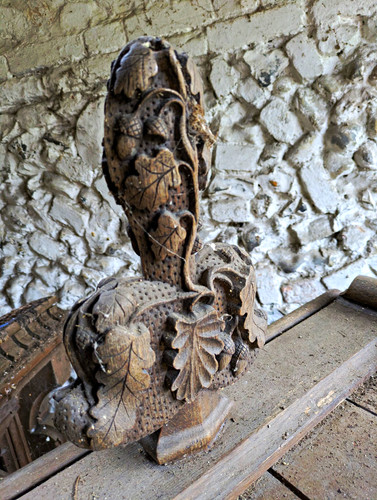 Oak church dole cupboard - oak,