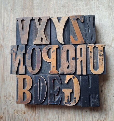 Vintage wooden letterpress - wooden,