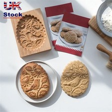Gingerbread Cookie Mold Wooden Cookie Mold Carved Cookie Mold Baking Mold