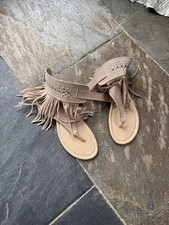 Flat Fringe Suede Ankle