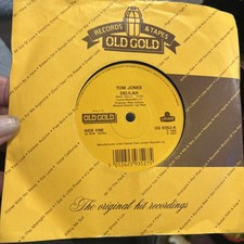 TOM JONES - Delilah 7” Single Vinyl Record 1983 Old Gold OG9352 Vg+