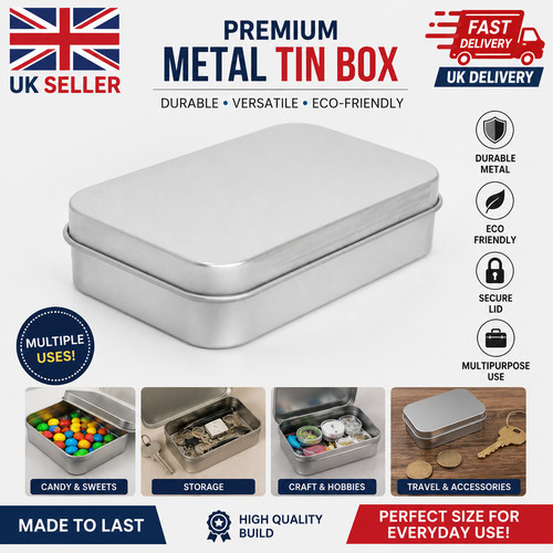 Small metal tin storage - small,
