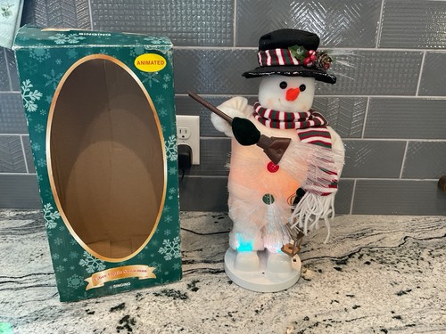 Fiber optic snowman figure - fiber,
