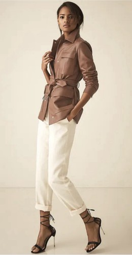 Reiss wynee tan leather - tan, jacket