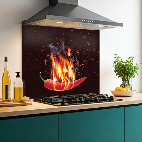 Printed glass kitchen - glass,