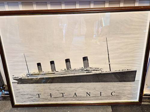 Framed rms titanic - rms, ship