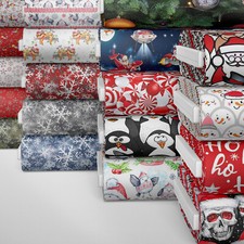 100% Cotton Christmas Xmas Crafty Prints Children Craft Fabric | 140cm Wide | FQ