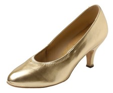 Supadance 1008 Ladies Gold 2½" Slim Court Dance Shoes
