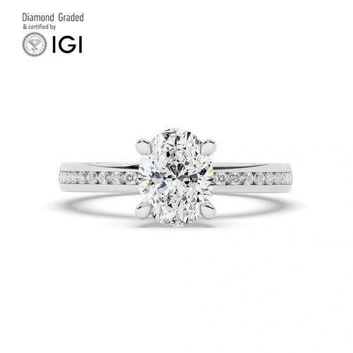 Oval diamond engagement ring - engagement,