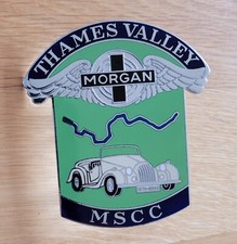 VINTAGE MORGAN SPORTS CAR CLUB THAMES VALLEY CLASSIC CAR BADGE GREAT CONDITION